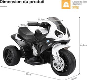 Moto BMW Électrique Enfant Blanche et Noire