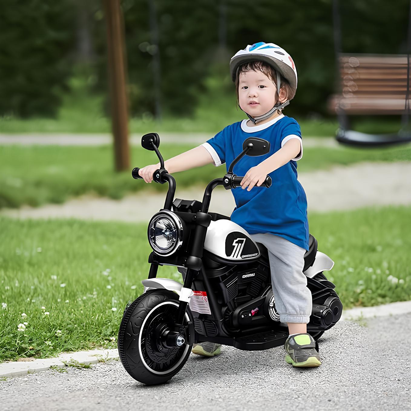 Moto Électrique Enfant Blanche