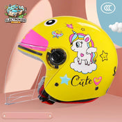 Casque Moto Enfant Jaune