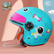 Casque Moto Enfant Bleu